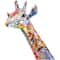 36.5" Multicolor Graffiti Giraffe Sculpture